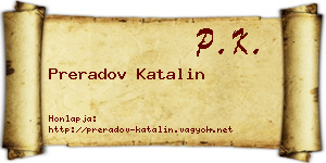 Preradov Katalin névjegykártya